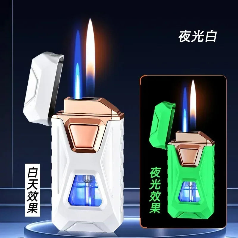 Electronic Ignition Dual Flame Butane Gas Lighter