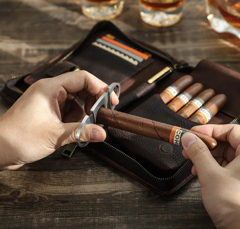 Leather Travel Humidor & Organizer